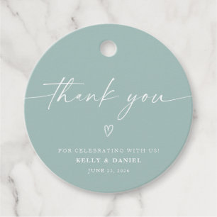 Minimalistische Hochzeit Geschenkanhänger