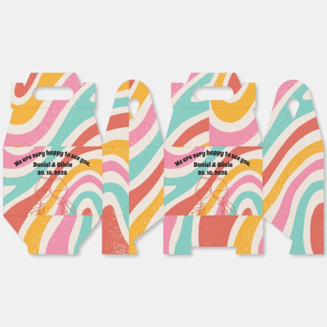 Minimalistische Hochzeit Geschenkschachtel (Ungeklappt)