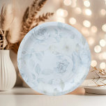 Minimalistische Hochzeit in Aquarellblau Pappteller<br><div class="desc">Aquarellblau florale minimalistische Hochzeitszeitung Teller Matching Artikel verfügbar.</div>