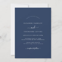 Minimalistische Hochzeit in Navy Blue