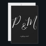 Minimalistische Hochzeit in Schwarz und Weiß Einladung<br><div class="desc">.: Minimalistische Hochzeitseinladung mit einem schönen schwarzen Cover und kontrastweißem Schriftart .: Front und Inner-Nachrichten sind vollständig anpassbar - ändern Sie den Text,  den Schriftart,  die Schriftart-Größe und die Schriftart-Farbe. .: Coordinating Items verfügbar .: Design auch in anderen Farben verfügbar.</div>