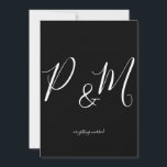 Minimalistische Hochzeit in Schwarz und Weiß Einladung<br><div class="desc">.: Minimalistische Hochzeitseinladung mit einem schönen schwarzen Cover und kontrastweißem Schriftart .: Front und Inner-Nachrichten sind vollständig anpassbar - ändern Sie den Text,  den Schriftart,  die Schriftart-Größe und die Schriftart-Farbe. .: Coordinating Items verfügbar .: Design auch in anderen Farben verfügbar.</div>