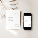 Minimalistische Hochzeit in Schwarz und Weiß Einladung<br><div class="desc">Konzipiert für die "Einfache Minimalistische" Einladungs-Kollektion für Hochzeiten. Klicken Sie auf "Details",  um Details zu ändern. Sehen Sie sich den Sammellink auf dieser Seite an,  um alle passenden Elemente in diesem schönen Design zu sehen.</div>