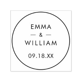 Minimalistische Hochzeit in Schwarz und Weiß Permastempel