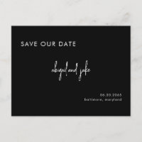 Minimalistische Hochzeit in Schwarz und Weiß Rette