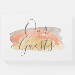 Minimalistische Hochzeit mit hübscher Wasserfarbe Gästebuch