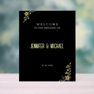 Minimalistische Hochzeit mit moderner Kalligrafie Acrylschild