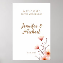 Minimalistische Hochzeit mit moderner Kalligrafie Poster