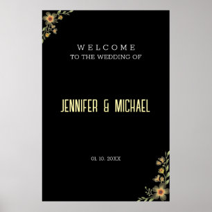 Minimalistische Hochzeit mit moderner Kalligrafie Poster