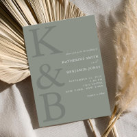 Minimalistische Hochzeit mit moderner Sage Green M