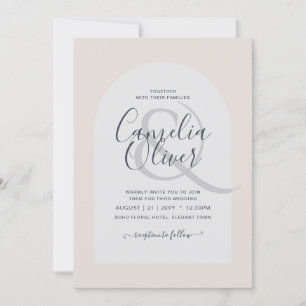 Minimalistische Hochzeit mit moderner Typografie Einladung