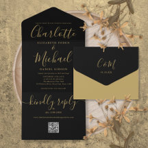 Minimalistische Hochzeit mit QR-Code