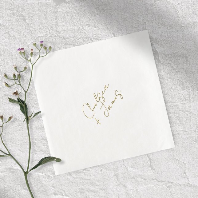 Minimalistische Hochzeit mit weißem und olive-grün Serviette (Von Creator hochgeladen)