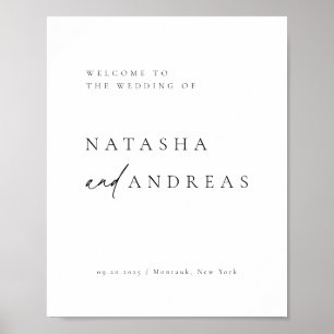 Minimalistische Hochzeit mit zeitgenössischem Chic Poster