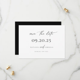 Minimalistische Hochzeit mit zeitgenössischem Chic Save The Date
