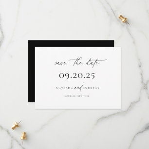 Minimalistische Hochzeit mit zeitgenössischem Chic Save The Date