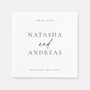 Minimalistische Hochzeit mit zeitgenössischem Chic Serviette
