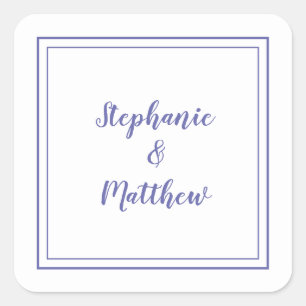 Minimalistische Hochzeit Modern Vielen Dank Periwi Quadratischer Aufkleber