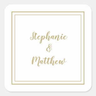 Minimalistische Hochzeit Moderner Gefallen Danke G Quadratischer Aufkleber