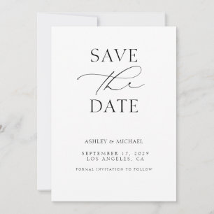Minimalistische Hochzeit moderner Typografie Save The Date