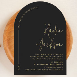 Minimalistische Hochzeit Modernes, schlichtes Desi Einladung