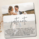Minimalistische Hochzeit Modernes, stilvolles Foto Begleitkarte<br><div class="desc">Fügen Sie Ihrer Hochzeitssuite eine Touch von Eleganz und Personalisierung mit der Minimalistischen Wedding Modern Stylish Foto Overlay Enclosure Card hinzu. Diese wunderschön gestaltete Einsteckkarte verbindet zeitlose Eleganz mit einem zeitgemäßen Stil und bietet ein schlankes Foto-Overlay-Design, mit dem Sie ein Foto mit einer gepflegten Verlobung präsentieren können. Die minimalistische Gestaltung...</div>