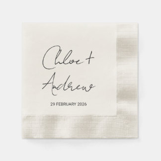 Minimalistische Hochzeit Napkin Serviette