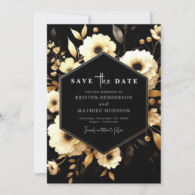 Minimalistische Hochzeit ohne Foto Save The Date (Vorderseite)