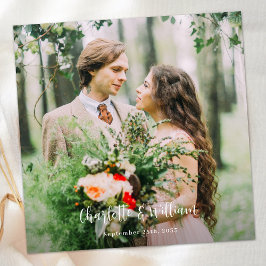 Minimalistische Hochzeit Personalisiertes einfache Dankeskarte