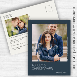 Minimalistische Hochzeit Rett-the-Date Foto Postka Postkarte