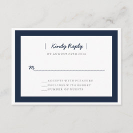 Minimalistische Hochzeit RSVP | ABWEICHUNGEN Karte
