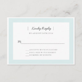 Minimalistische Hochzeit RSVP | ABWEICHUNGEN Karte