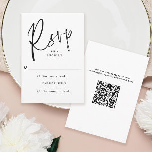 Minimalistische Hochzeit RSVP Karte