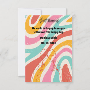 Minimalistische Hochzeit RSVP Karte