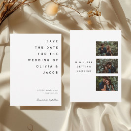 Minimalistische Hochzeit Save The Date
