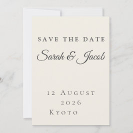 Minimalistische Hochzeit Save-the-Date-Karte Einladung