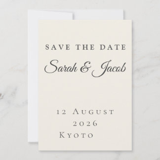 Minimalistische Hochzeit Save-the-Date-Karte Einladung