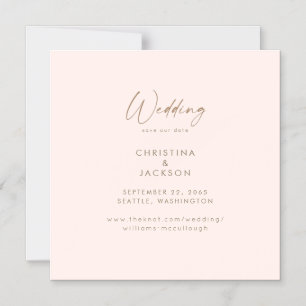Minimalistische Hochzeit - Save-the-Date-Magnet in Magneteinladung