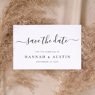 Minimalistische Hochzeit Save the Date Mitteilungskarte
