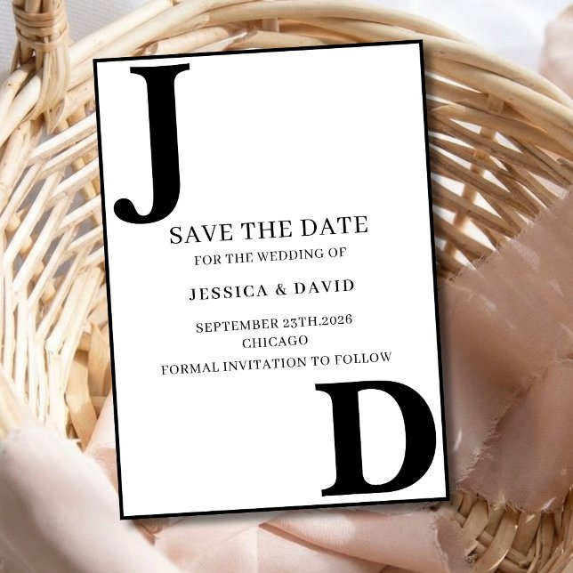 Minimalistische Hochzeit Save The Date Moderne Kar (Von Creator hochgeladen)