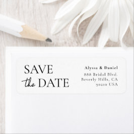 Minimalistische Hochzeit - Save-the-Date-Rücksende