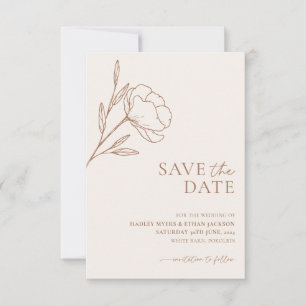 Minimalistische Hochzeit Speichern Sie das Datum b Save The Date