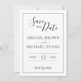 Minimalistische Hochzeit speichern Sie das Datum Save The Date