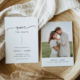 Minimalistische Hochzeit Speichern Sie die Datumsk Einladung
