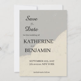 Minimalistische Hochzeit Terminankündigung Save The Date