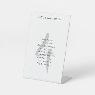 Minimalistische Hochzeit Tischnummer 4 Sockelschild