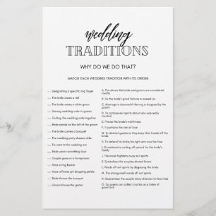 Minimalistische Hochzeit Traditionen Duschgame Fly Flyer