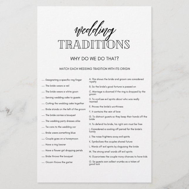Minimalistische Hochzeit Traditionen Duschgame Fly Flyer (Vorne)