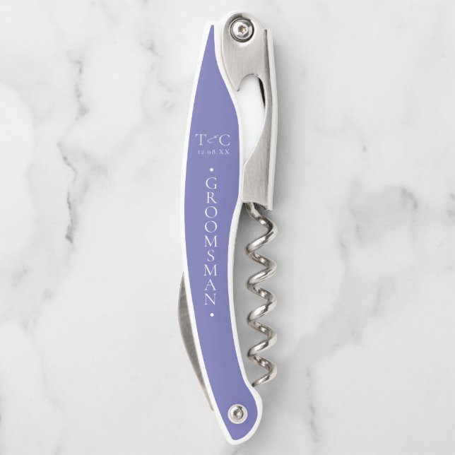 Minimalistische Hochzeit Trauzeuge Peri ID954 Kellnermesser (Rückseite)