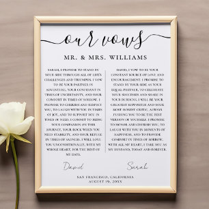 Minimalistische Hochzeit Unsere Stimmen mit elegan Poster